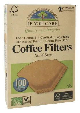 If You Care 726084630871 No. 4 Coffee Filters 100 Count Ct