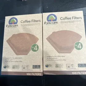 If You Care 793842002379 # 4 Cone Shaped Unbleached Compostable Coffee Filters 200count