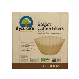 J25005-12 If You Care 100 Count 8-inch Basket Coffee Filters Poly Bag Pack Of 12 Bulk Order