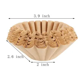 Ihomeset 746608609763 1-4 Cup Coffee Filter Paper 100 Count Disposable Basket Filte #3