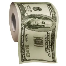 Tp-money2 Iiv Treasure Gurus Roll Of Toilet Paper One Hundred Dollar Bill 100
