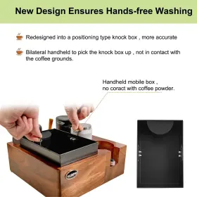 Ikape 768443569453 V2 Espresso Knock Box 54mm Coffee Organizer Fit For Stora #3