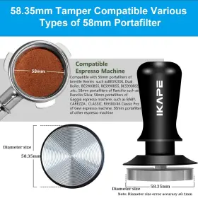 Ikape 768459740563 58.35mm Espresso Tamper Premium Barista Coffee With Calibrated #2