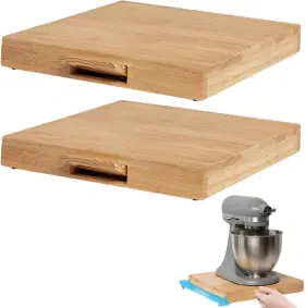 Impresa 313113676643 Wood Appliance Slider Tray - Pull-out Coffee Maker Space-saving