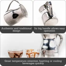 Imusa 094046802322 Aluminum 2-quart Chocolatera Silver #2