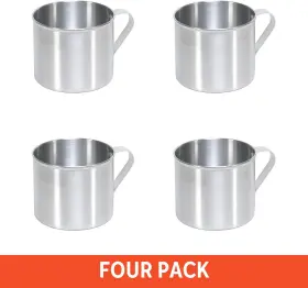 2r200-10wm Imusa Usa 0.7 Quart Aluminum Mug For Stovetop Use Or Camping Silver