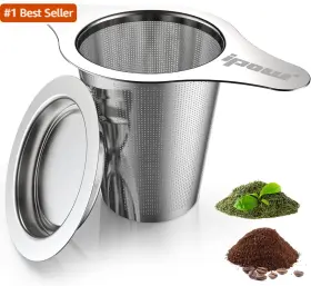 Ti-032b Ipow Reusable Stainless Steel Coffee Filter Paperless Maker Strainer Do