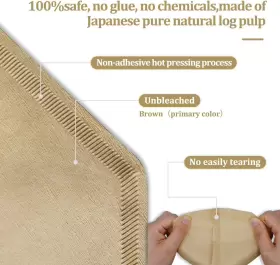 Irekamons 445044173168 #4 Cone Coffee Filter 8-12 Cup Unbleached Natural Paper No Blowout Disposable #2
