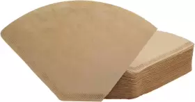 Irekamons 445044173168 #4 Cone Coffee Filter 8-12 Cup Unbleached Natural Paper No Blowout Disposable