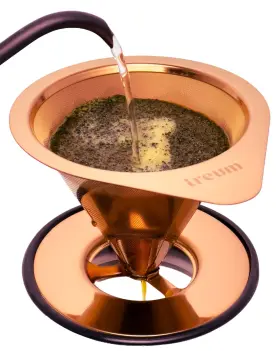 Ireum 809990371006 Gourmet Pour Over Coffee Maker - Stainless Steel Dripper With Twill-me