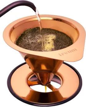 Rg-001 Ireum Gourmet Pour Over Coffee Maker - Stainless Steel Dripper With Twill-mesh