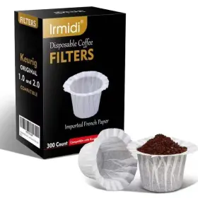 Irmidi 796345213099 K Cup Filters 300 Count Disposable Coffee Paper With Keurig Brewers S