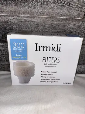 Irmidi Df-k300 300 Count Disposable Coffee Filters Compatible With Keurig Brewers Single
