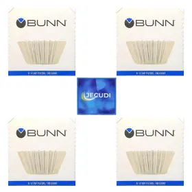 Jecudi 745805718377 Coffee Filter 4 Pk - 100 Pcs Per Pack Taller Flat Bottom Liner Qualit