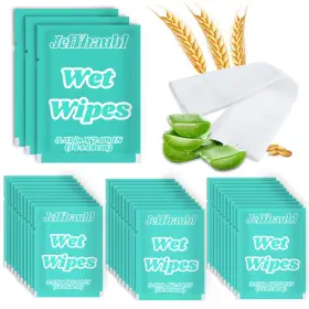 70t-vwg-l1cf Jeffbaubl 200 Pcs Wet Wipes Bulk Individually Wrapped Travel Size Wipe With Vit