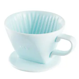 Joanolga 763527190592 Pour Over Coffee Maker Ceramic Dripper With 3 Holes Flat Bo