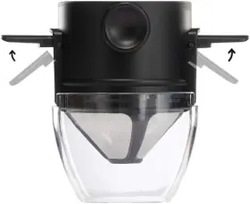 Jopuzia 744581977398 Pour Over Coffee Maker Filter Reusable Portable Single Cup Travel Pou