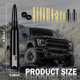 Junecarp 313041046075 Car Bullet Antenna Truck Exterior Decoration Accessories Toppers New Upg #2