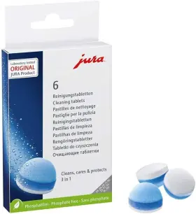 24224 Jura 3-phase Espresso Cleaning Tablets 6 Count