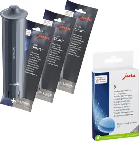 Jura 313112936984 Claris Smart Water Filters 3-phase 6 Cleaning Tablets - Value Combo 3 Fi