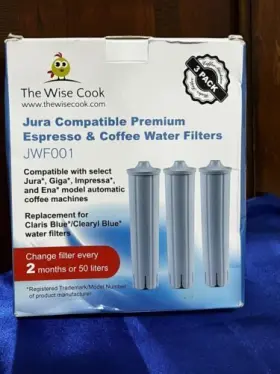 451212 Jura 3 Compatible Premium Espresso And Coffee Water Filters Claris Blue