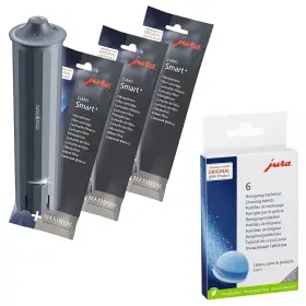 Jura 610917045457 Claris Smart Water Filters 3-phase 6 Cleaning Tablets - Value Combo 3 Filt