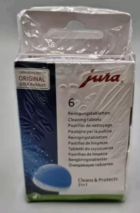 Jura 610917627158 2 In 1 Cleaning Tablets Cleans And Protects 6 Tablet Pack Boxes Shipsfree