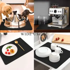 Jusiyley 313041238241 Coffee Mat For Countertops Bar Accessories Fit Under Maker Espres #2