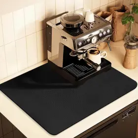Jusiyley 445017853837 Coffee Mat For Countertops Bar Accessories Fit Under Maker Espres