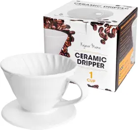 Kajava Mama 860001387643 Pour Over White Ceramic Coffee Dripper - New In Box