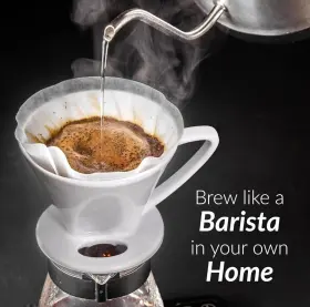 Kajava Mama 860001387650 Pour Over Coffee Dripper - Ceramic Slow Brewing Accessories For Home Cafe