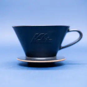 02107 Kalita Coffee Dripper Ceramic High Wave 185 Series Made In Japan Sand Black