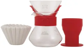 35247 Kalita #35247 Wave Style Up Set Size 185 500ml Server Red
