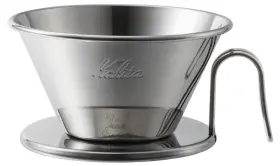Wds-185 Kalita 735533287221 Carita Stainless Steel Coffee Dripper Wave Series Handmade By Tsubame
