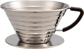 185s Kalita 901369051510 Carita Stainless Steel Coffee Dripper Wave Series 2-4 People Made In J