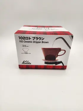 Kalita 901369502050 102 Ceramic Coffee Dripper Hand Drip Tool Brown For 2-4 Cups Japan