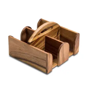 Kalmar Home Llc 850005022718 Acacia Wood Coffee Mug Caddy Brown