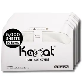 Js-tsc5000 Karat Disposable Toilet Seat Covers 250/pack 20 Packs/case Half-fold Dispenser