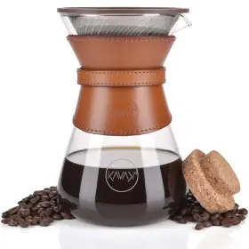 Kavako 427003087730 Pour Over Coffee Maker Set With Double-layer Stainless Steel Filter Dr