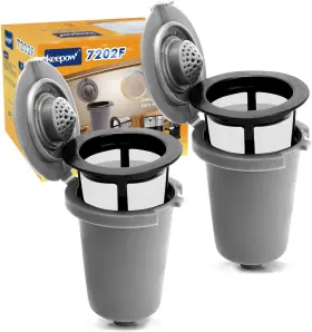 Kp000993 Keepow 2pcs Reusable Filter Cup For Cuisinart Coffee Maker Replacement Parts Re