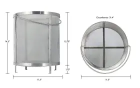 Kegco 810069431505 Stainless Steel Cold Brew Coffee Filter Basket For 10 Gallon Pots #2