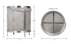 Kegco 850004652190 Coffee Filter Basket 8 Gallon Stainless Steel #2