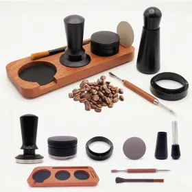Keluwa 445035482477 8pcs Espresso Accessories Kit 51mm Tamper Tool Coffee Set With