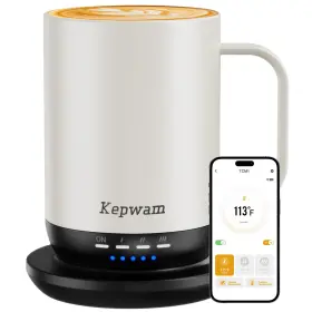 20240637 Kepwam Temperature Control Smart Mug 1 16oz Self Heating Coffee With 7h Battery