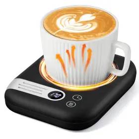 Kepwam 756190818306 Coffee Mug Warmer With 3 Temp Settings 2-12 Timer And Auto On/off Gravit