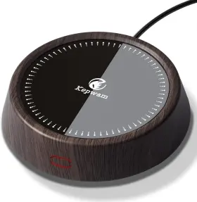 K1-wood Kepwam Mug Warmer - 25w Coffee For Desk Auto Shut Off 3-level Temp With Indicat