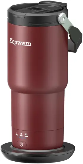Kepwam T3-burgundy Heated Coffee Mug Rechargeable T3 20oz Self-heating Travel For Wi