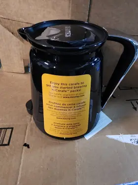 08-201910-000 Keurig 2.0 Carafe Black Plastic Shiny Easy To Clean For Pod Coffee Machine