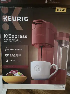 Keurig 611247367209 K- Express Essentials Coffee Maker Single Serve Red New No Box
