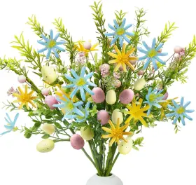 Keurig 705353823978 10 Pcs Easter Picks And Sprays 19.7ftft Flowers Artificial Spring Table Dec